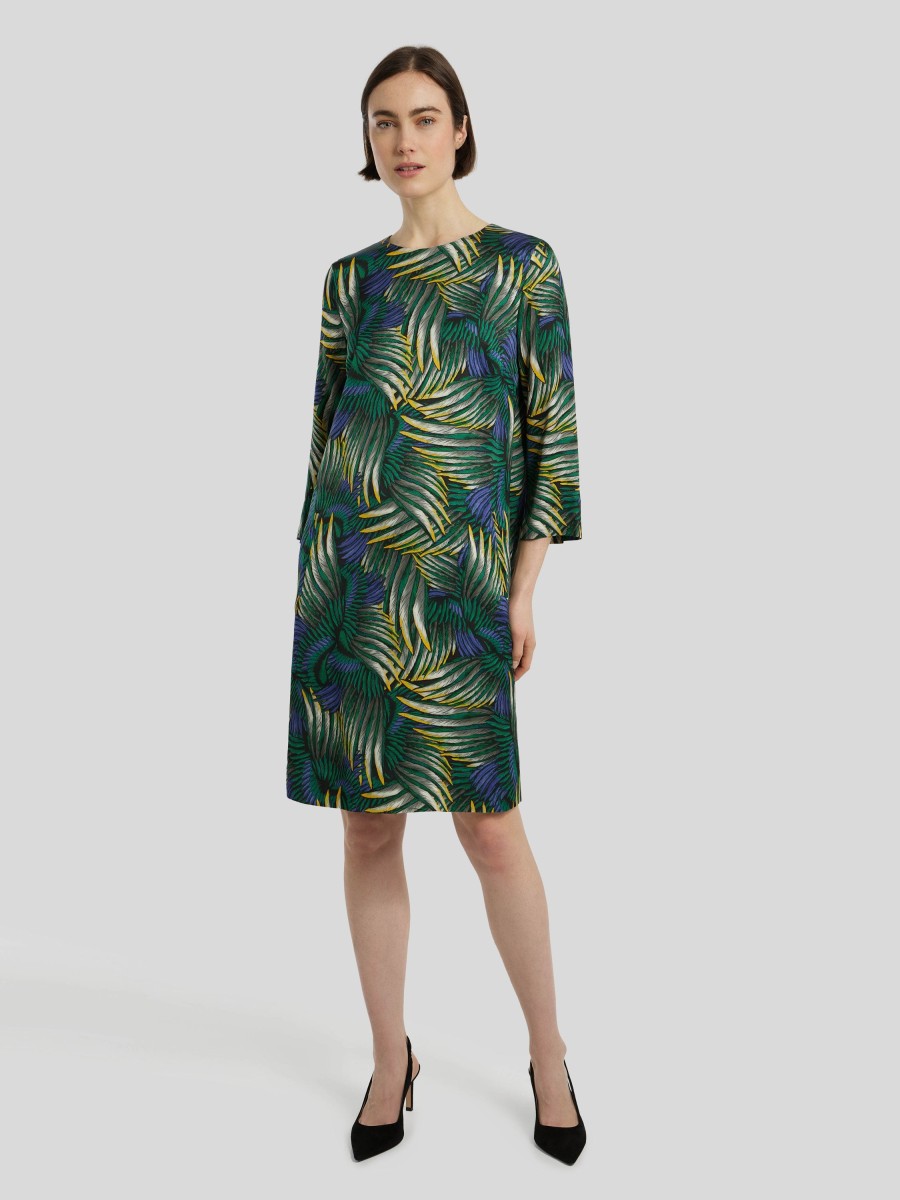 Frauen windsor. Kleider | Kleid Mit Federn-Print Multicolor