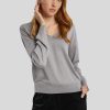 Frauen Comma Pullover & Strick | Pullover Hellgrau