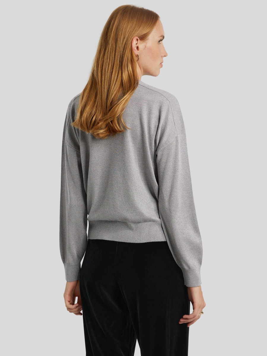 Frauen Comma Pullover & Strick | Pullover Hellgrau