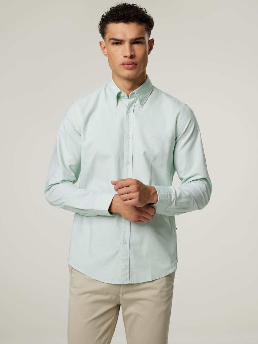 Manner BOSS Casual Hemden | Hemd Im Regular Fit Rickert Acqua