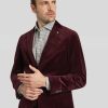 Manner BOSS Men Vestons | Veston Aus Cord Bordeaux