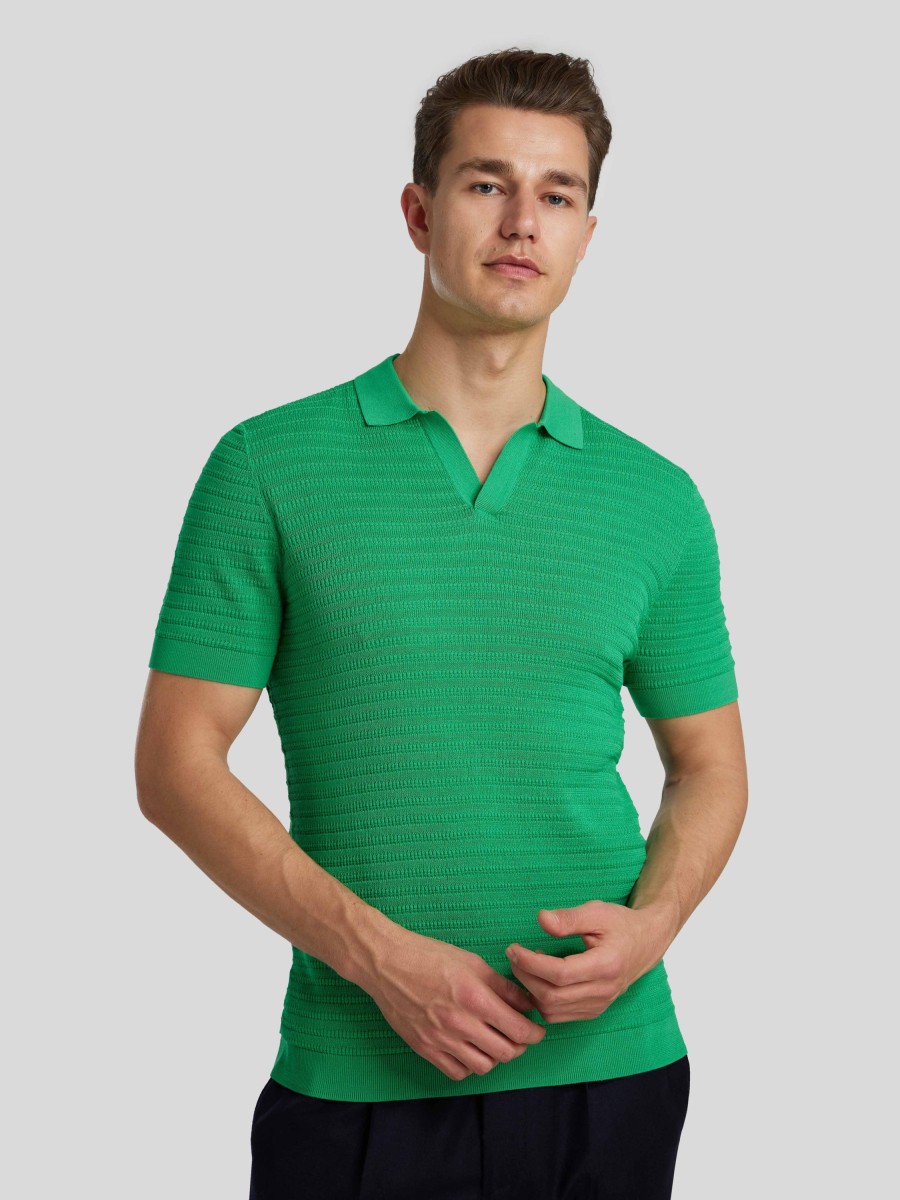 Manner Drykorn Polo-Shirts | Strick-Polo Braian Grun