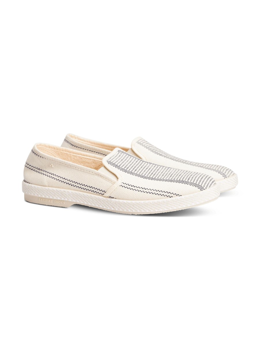 Manner Rivieras Loafers & Slippers | Slipper Marine Ecru