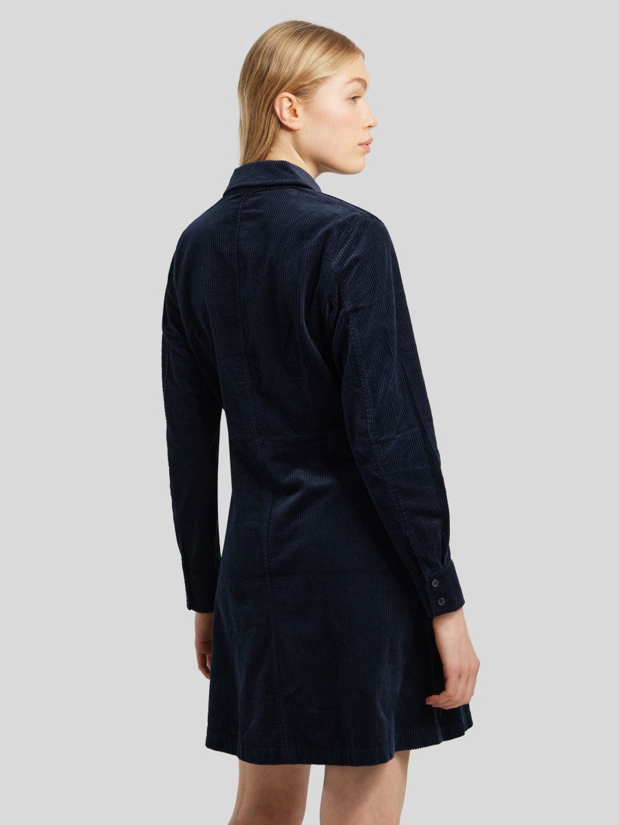 Frauen Marc O Kleider | Hemdkleid Aus Cord Marine