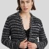 Frauen Luisa Cerano Jacken | Jacke In Fancy-Tweed Schwarz