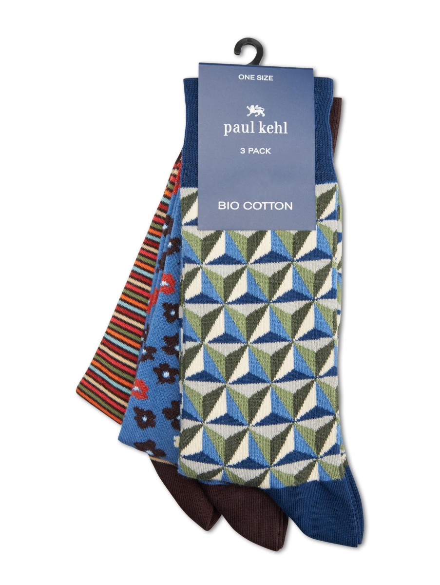 Manner Paul Kehl Wasche & Loungewear | Socken Im 3Er Pack Multicolor