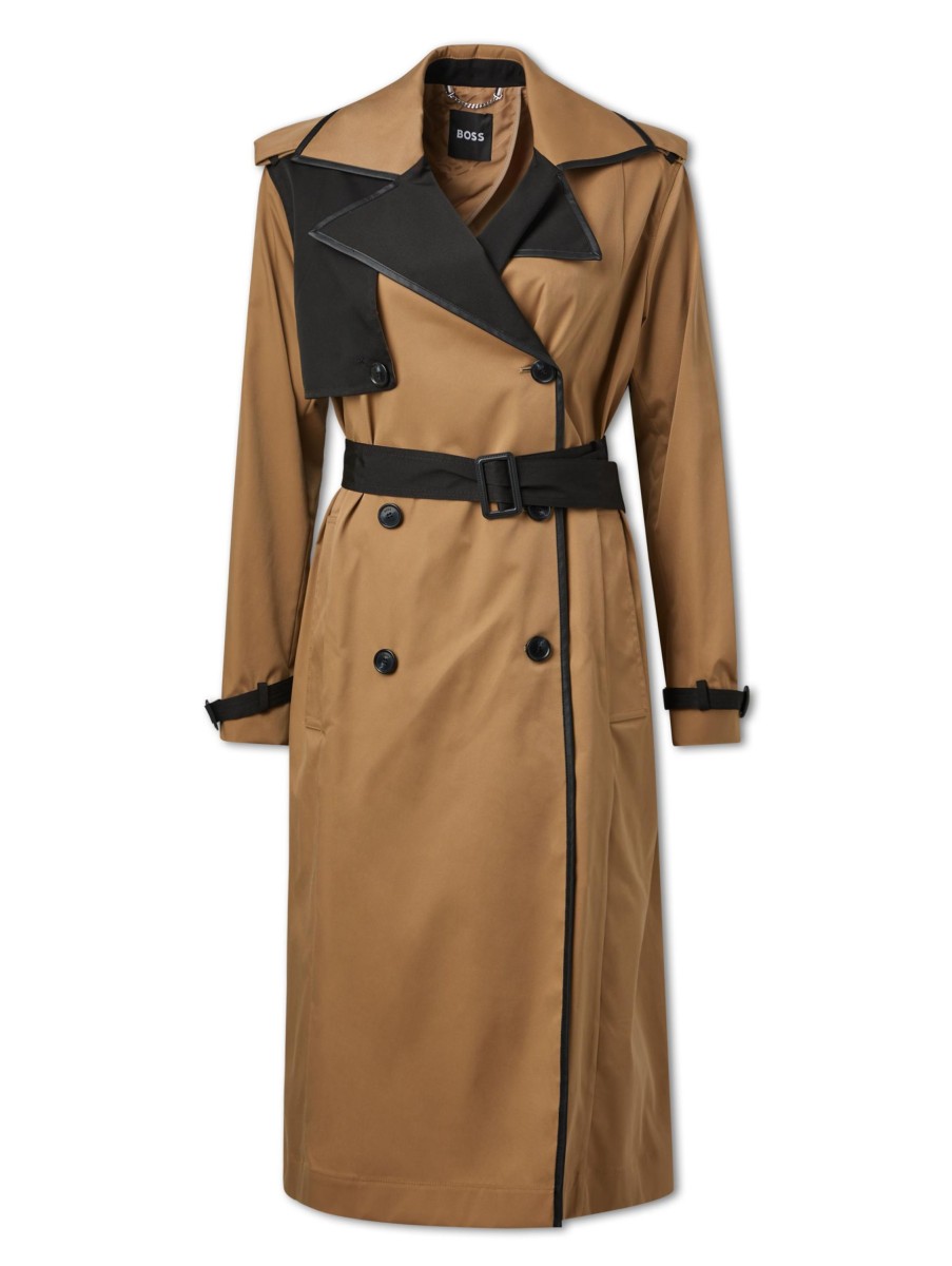 Frauen BOSS Women Mantel | Trenchcoat Caduca Camel