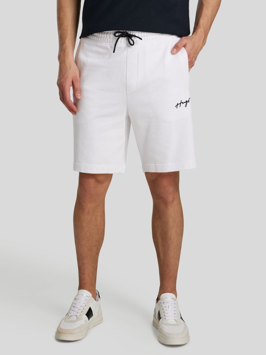 Manner Hugo Sportswear Shorts | Shorts Mit Logo Dampinas Weiss