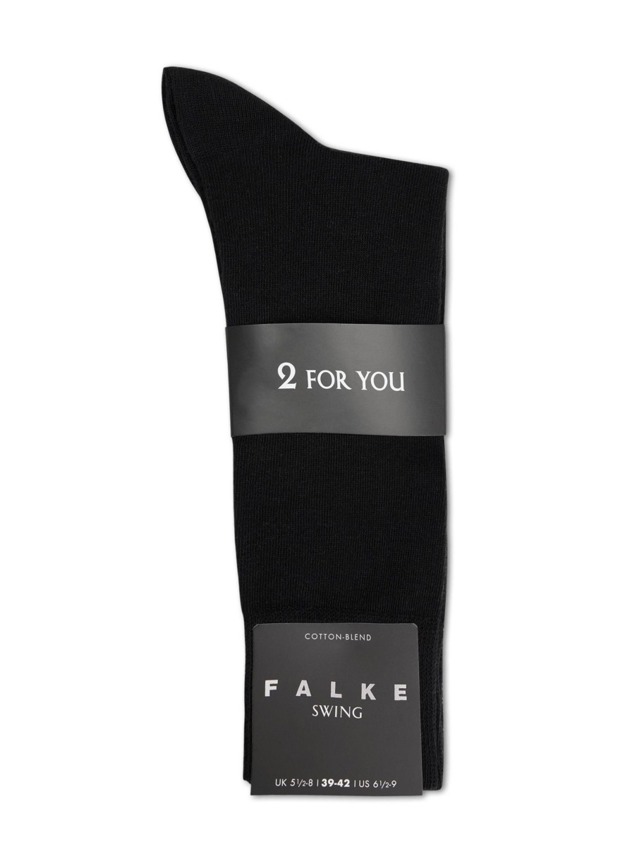 Manner Falke Wasche & Loungewear | Socken Swing Schwarz