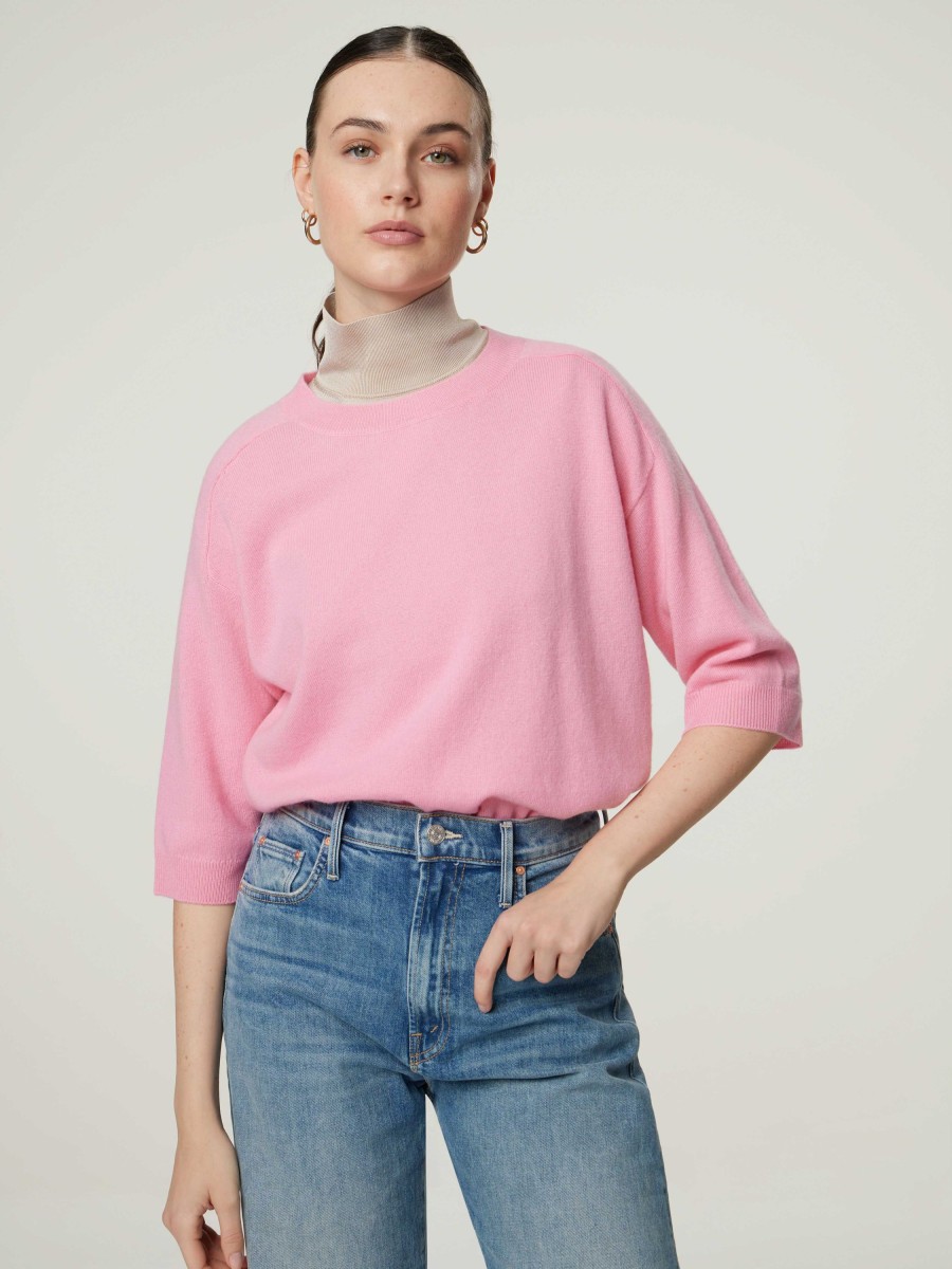 Frauen Burger Pullover & Strick | Pullover Aus Kaschmir Pink