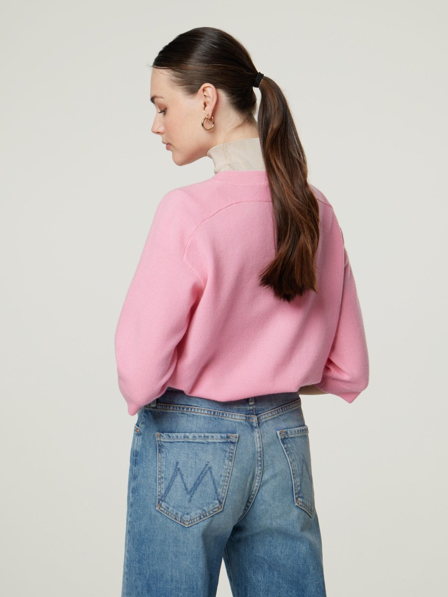 Frauen Burger Pullover & Strick | Pullover Aus Kaschmir Pink