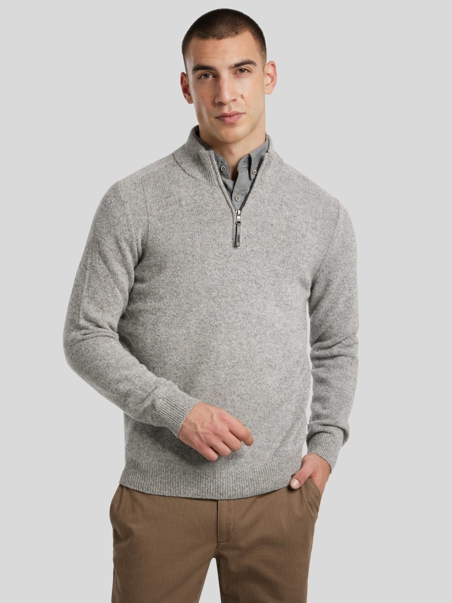 Manner Brax Pullover & Strickjacken | Troyer Steffen Grau