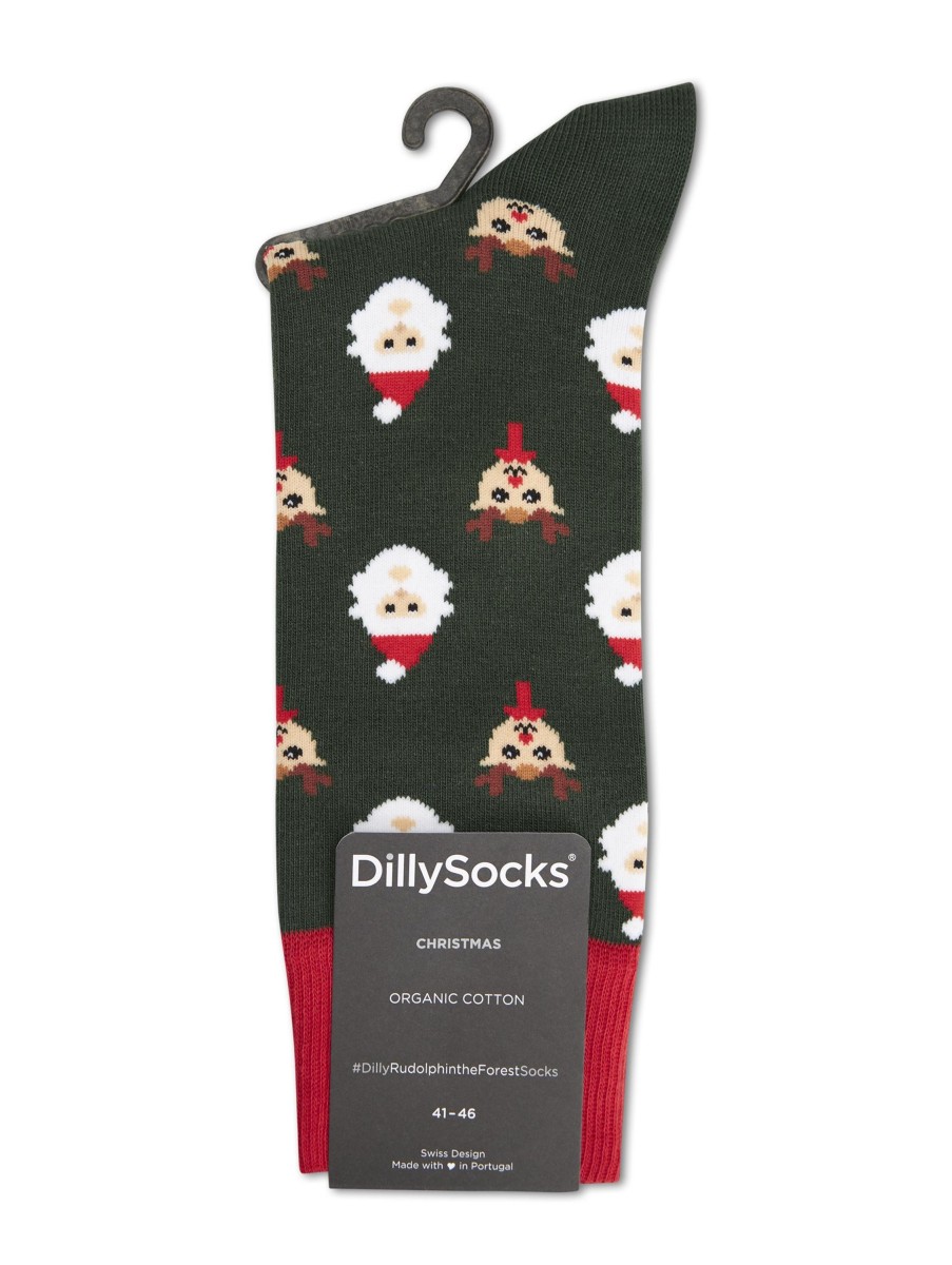 Manner Dilly Socks Wasche & Loungewear | Socken Rudolph In The Forest Grun