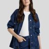 Frauen 7 for all mankind Jacken | Jeansjacke Im Oversized Fit Dark Denim