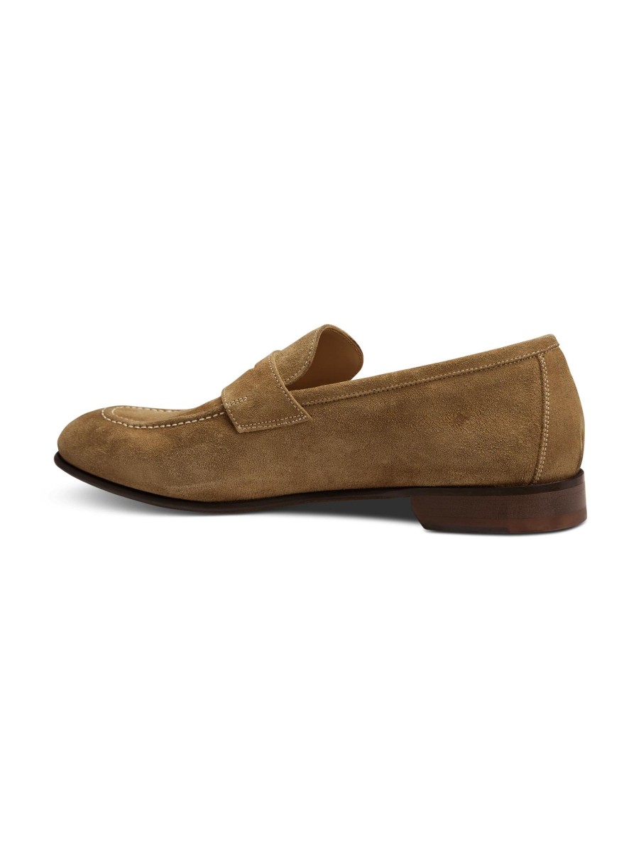 Manner Paul Kehl Loafers & Slippers | Penny Loafer Aus Veloursleder Beige