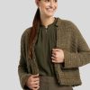 Frauen Luisa Cerano Jacken | Jacke In Tweed-Optik Oliv