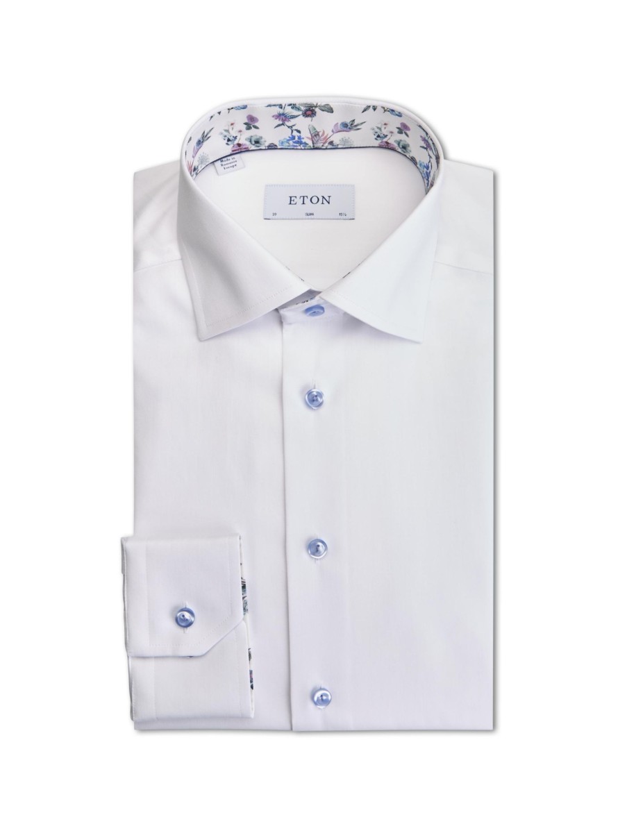 Manner Eton Hemden | Hemd Im Slim Fit Weiss