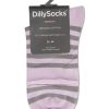 Frauen Dilly Socks Wasche & Loungewear | Socken Stripy Lilac Tones Mauve