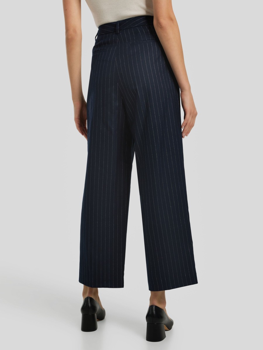 Frauen Scotch & Soda Women Anzuge | Culotte Mit Nadelstreifen Marine