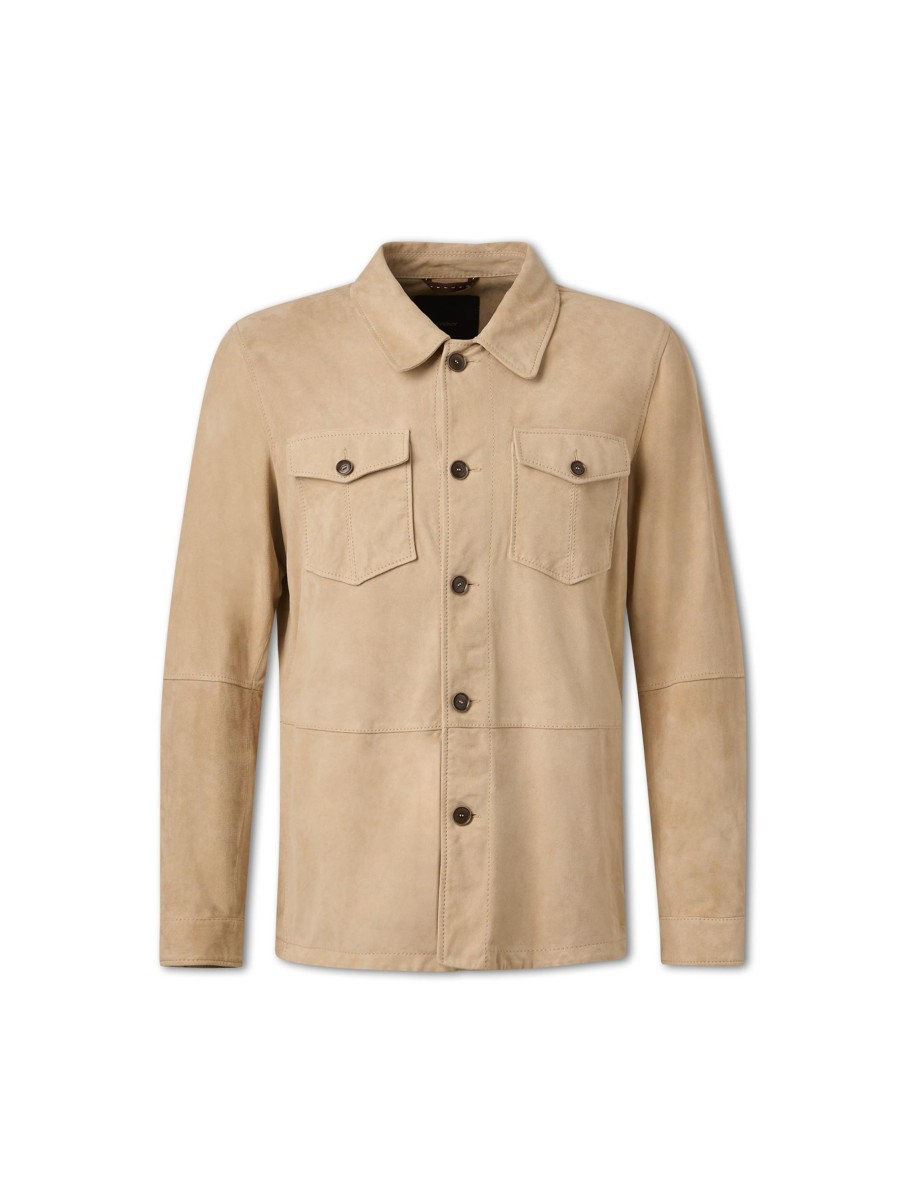 Manner windsor. Jacken | Jacke Aus Ziegenveloursleder Beige