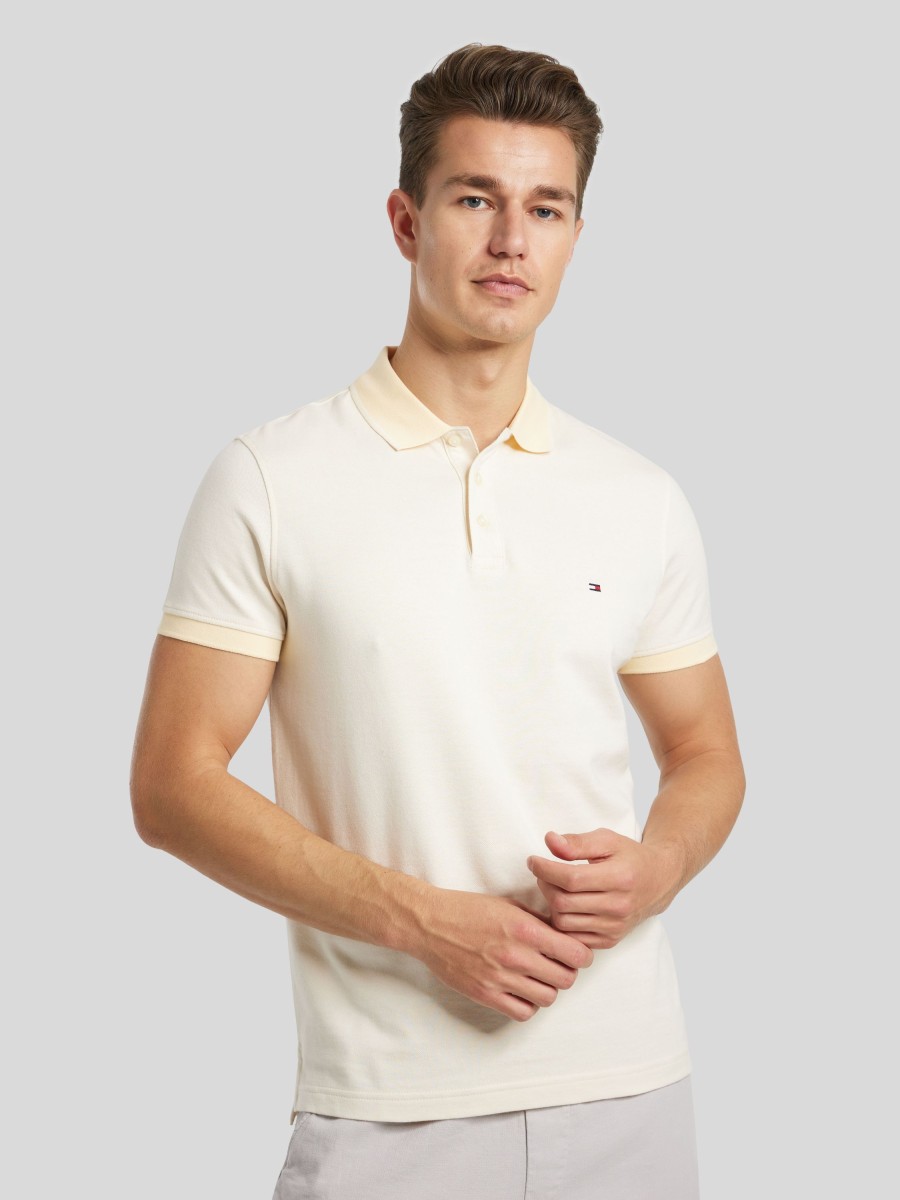 Manner Tommy Hilfiger Polo-Shirts | Polo-Shirt Im Slim Fit Gelb