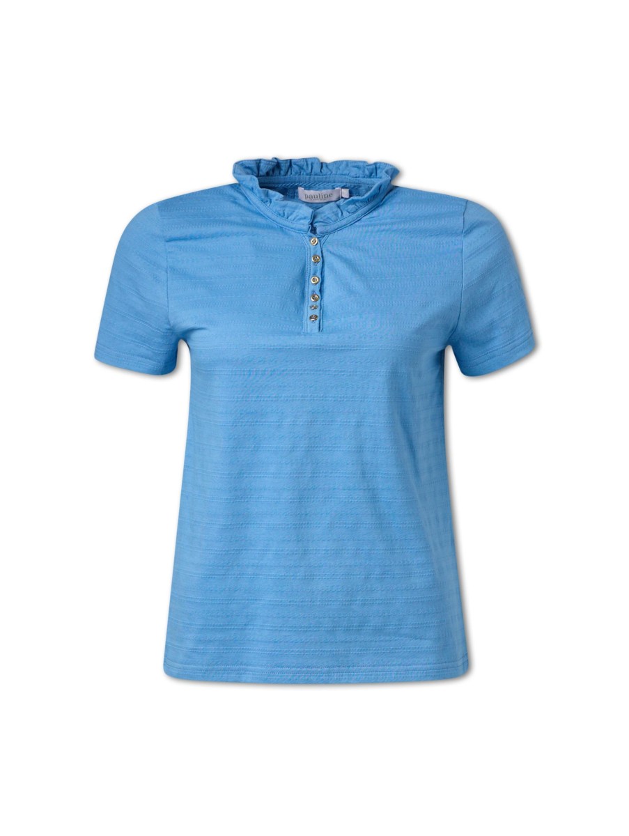 Frauen Pauline T-Shirts & Shirts | Blusenshirt Mittelblau