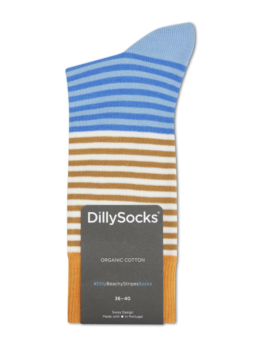 Frauen Dilly Socks Wasche & Loungewear | Socken Beachy Stripes Orange