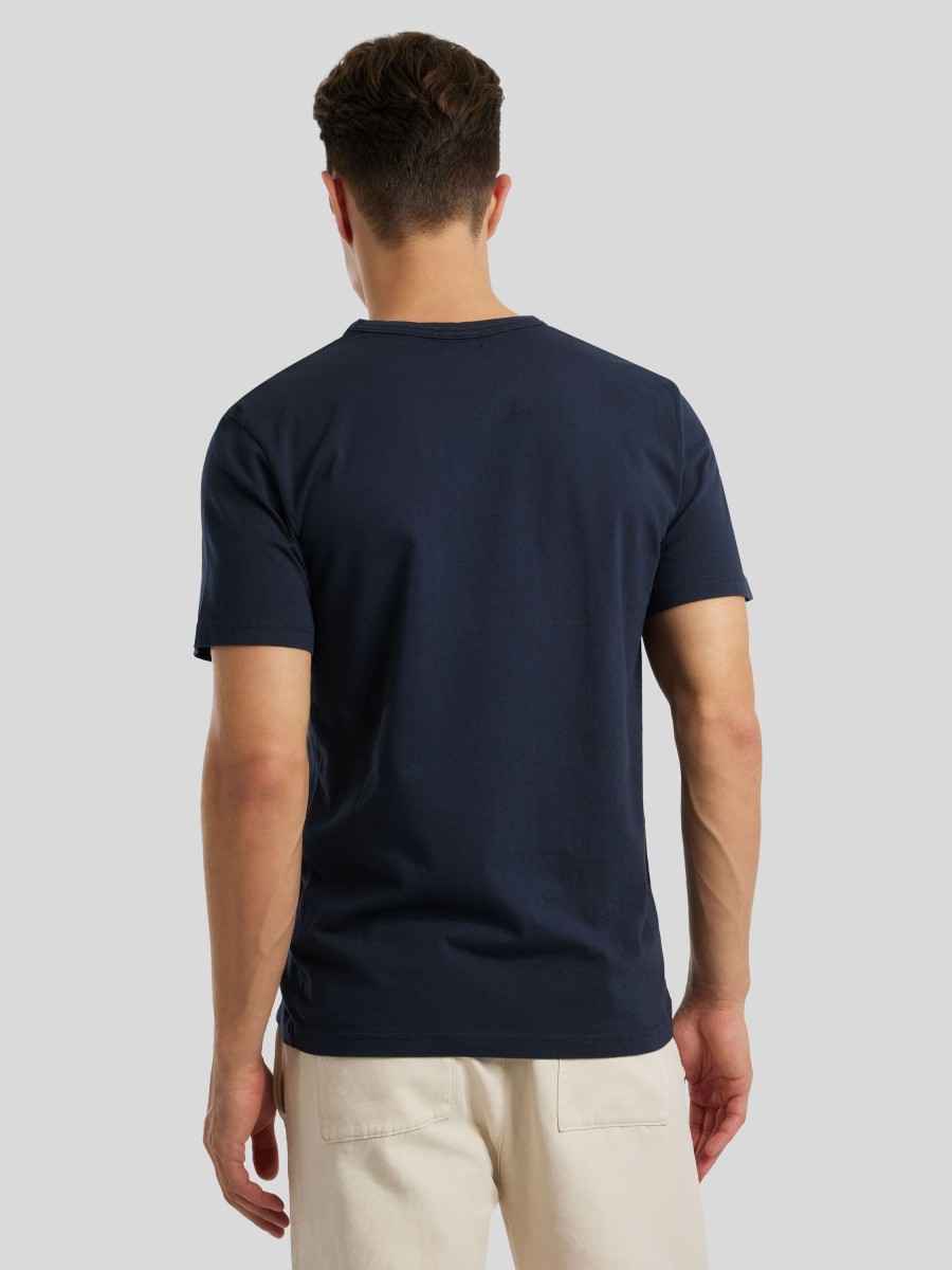 Manner Woolrich T-Shirts & Shirts | T-Shirt Mit Print Marine