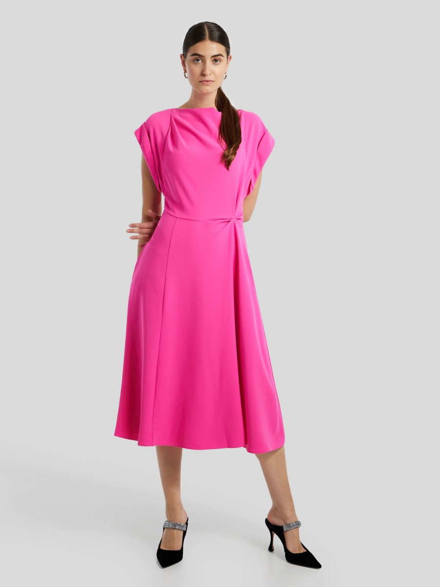 Frauen Luisa Cerano Kleider | Midikleid Tailliert Pink