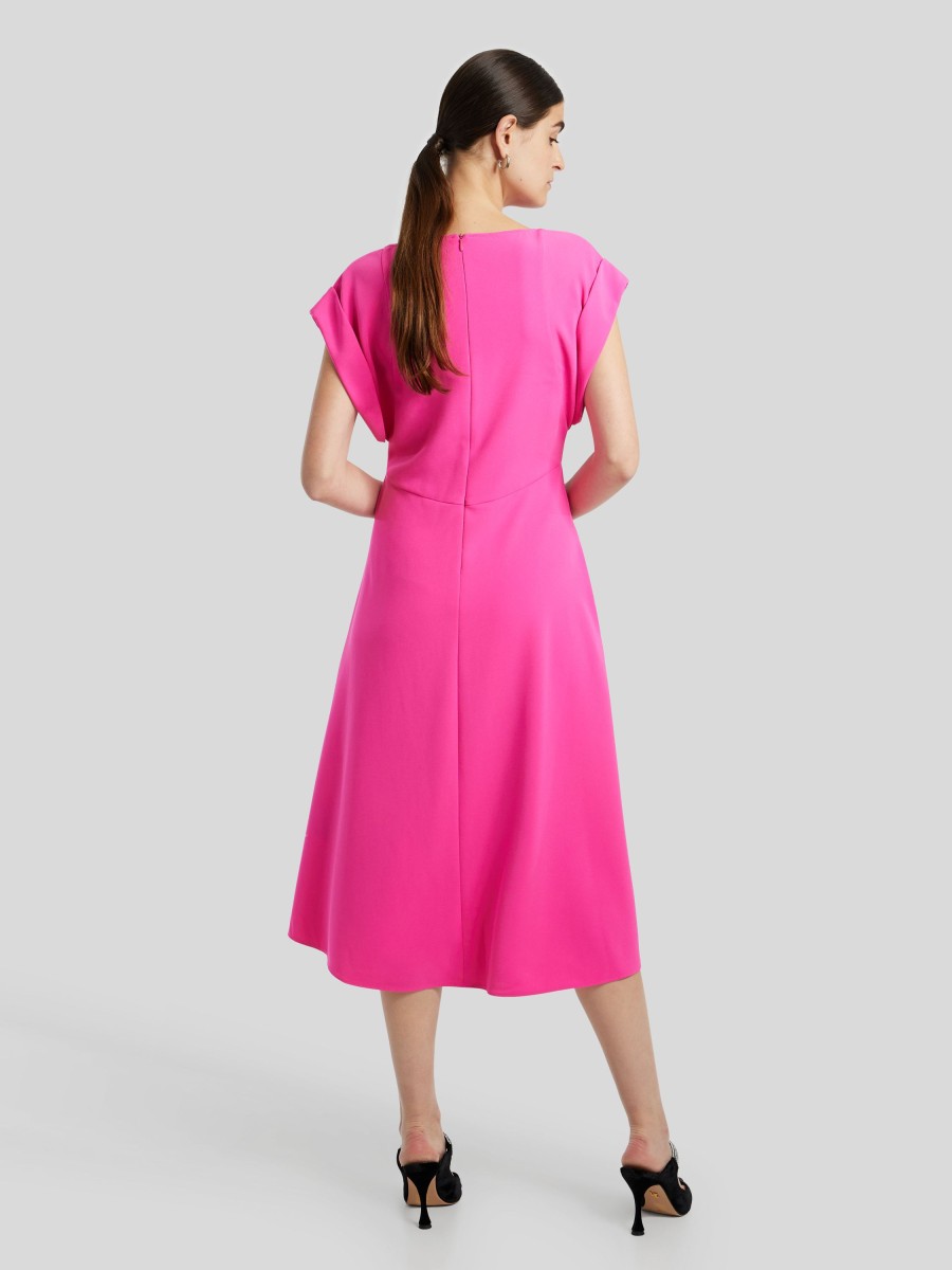 Frauen Luisa Cerano Kleider | Midikleid Tailliert Pink