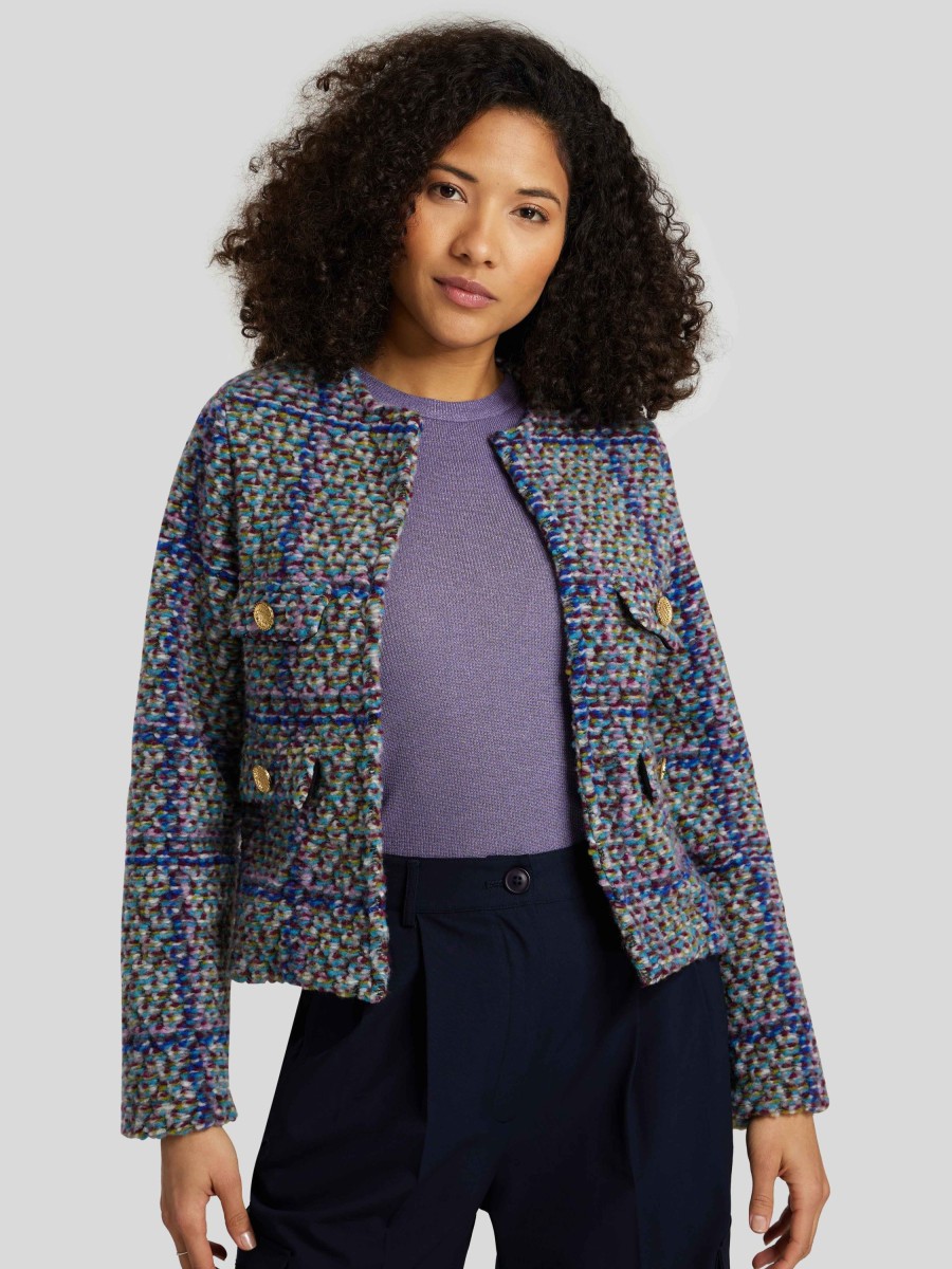 Frauen Rich&Royal Jacken | Bouclejacke Multicolor