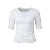 Frauen Cinque T-Shirts & Shirts | T-Shirt Mit Raffung Ciyve Weiss