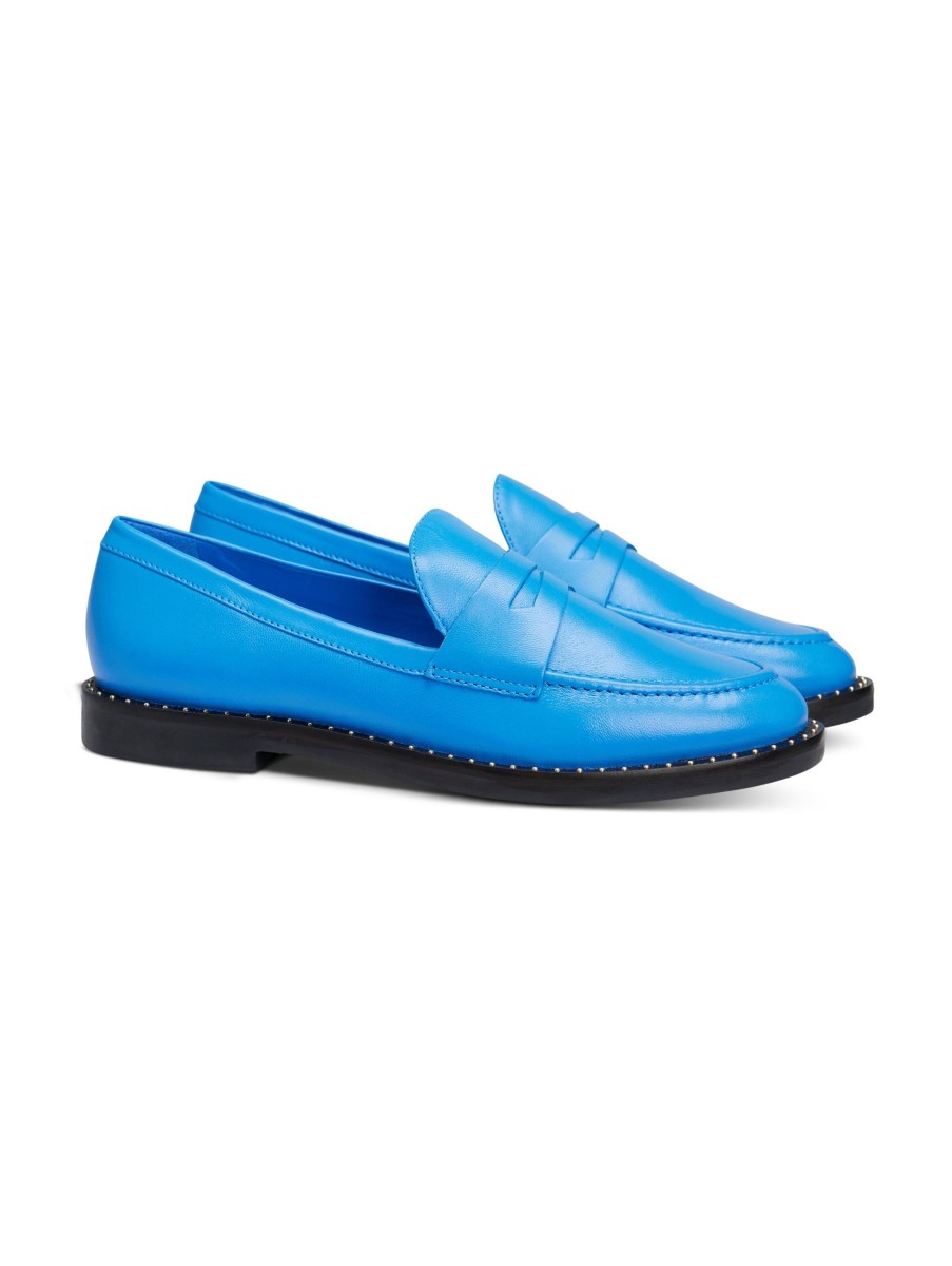 Frauen Carrano Halbschuhe | Loafer Mittelblau