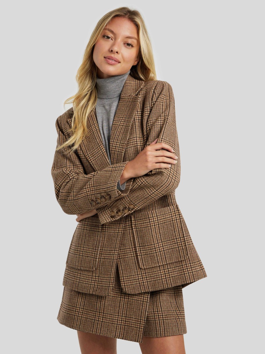 Frauen Suncoo Blazer | Blazer Im Oversized Fit Camel