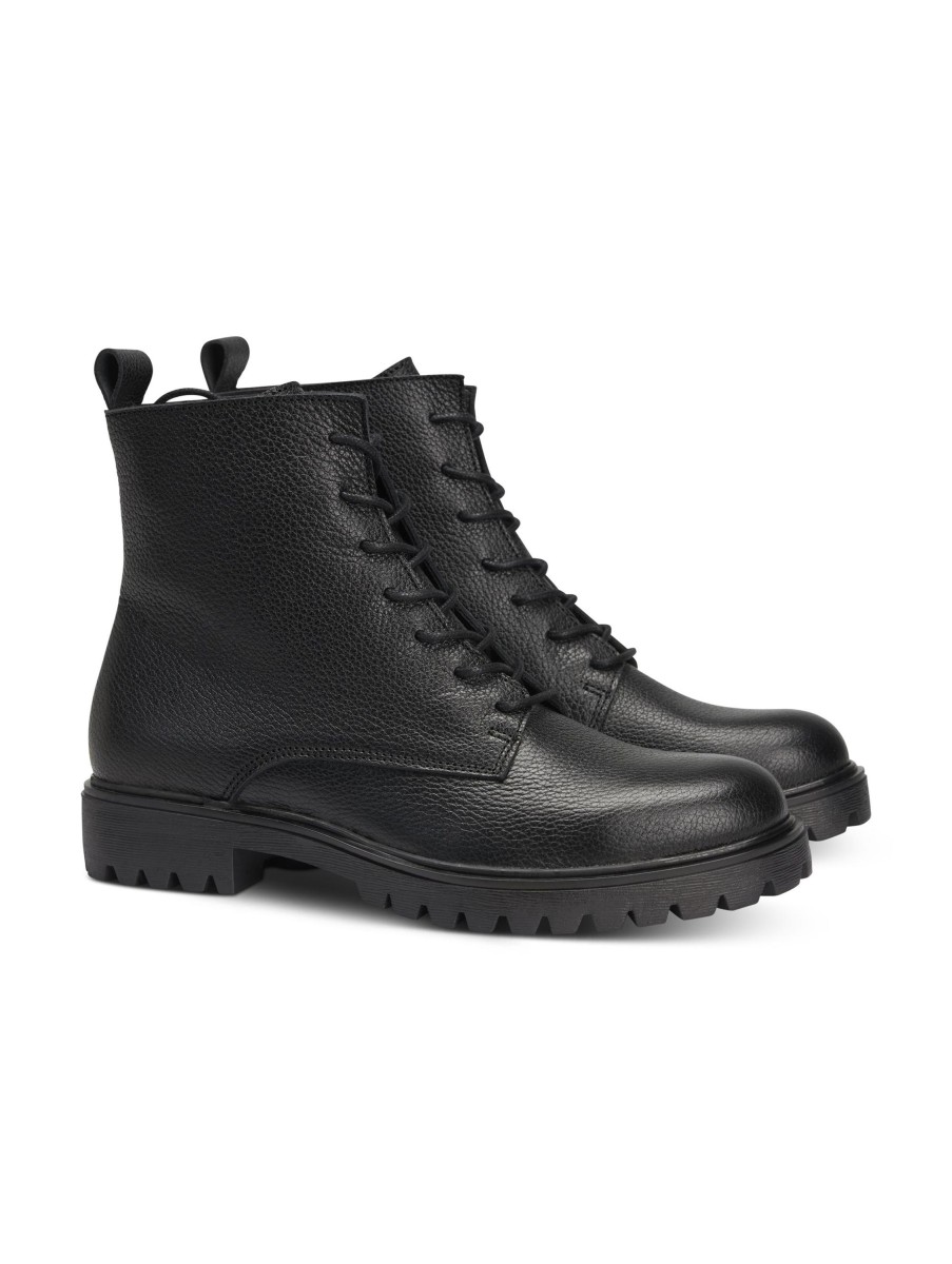 Frauen Paul Kehl Boots & Stiefeletten | Schnurstiefel Schwarz