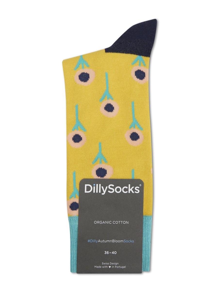 Frauen Dilly Socks Wasche & Loungewear | Socken Automn Bloom Gelb