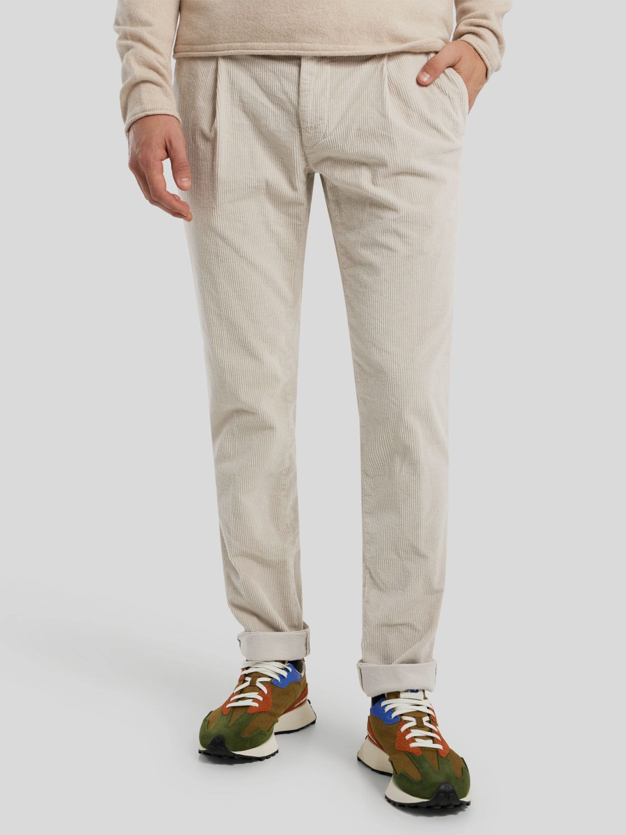 Manner Mason Hosen | Chino Aus Kord Ecru