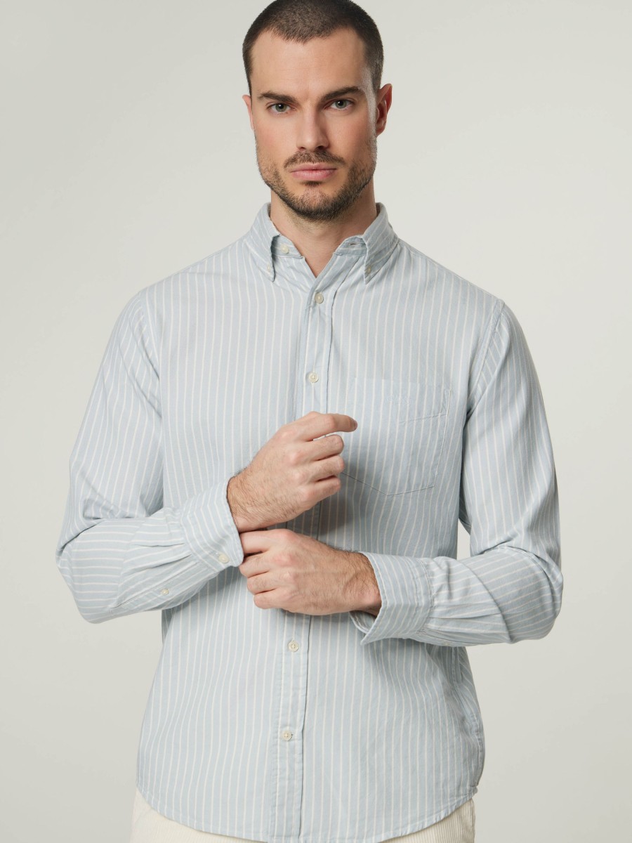 Manner Gant Hemden | Hemd Im Regular Fit Hellblau