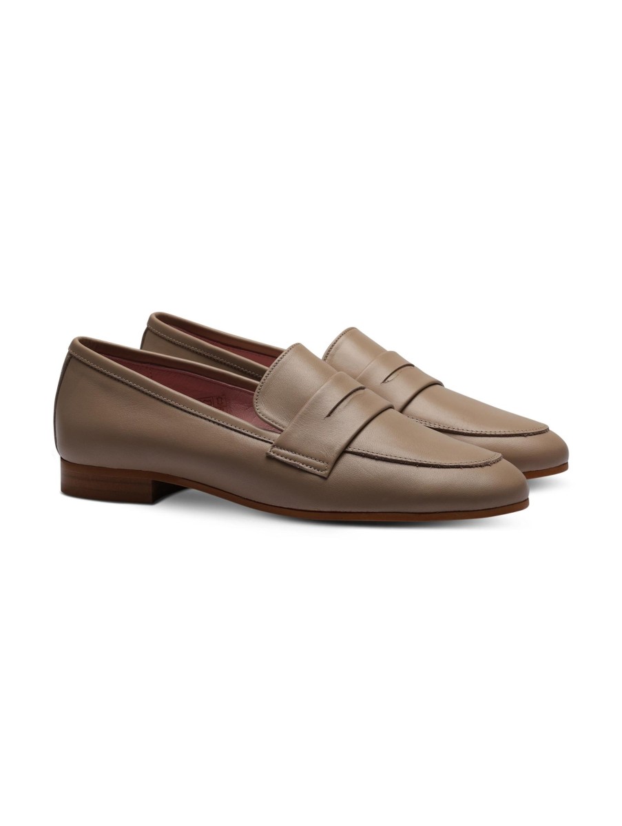 Frauen Castellano Halbschuhe | Loafers Cannes Puder