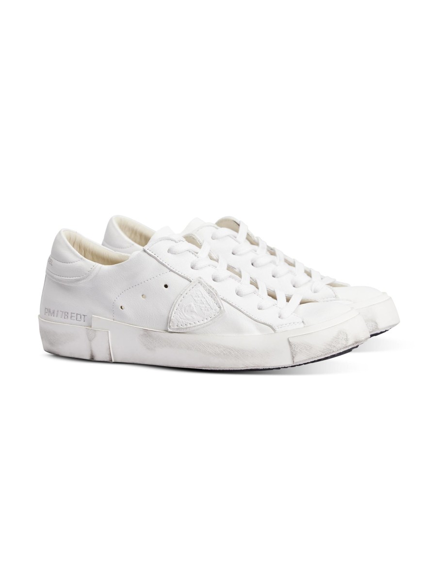 Frauen Philippe Model Sneakers | Sneaker Im Used-Look Weiss