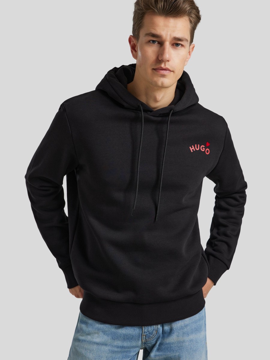 Manner Hugo Sportswear Hoodies & Sweatshirts | Hoodie Mit Logo Dloveley Schwarz