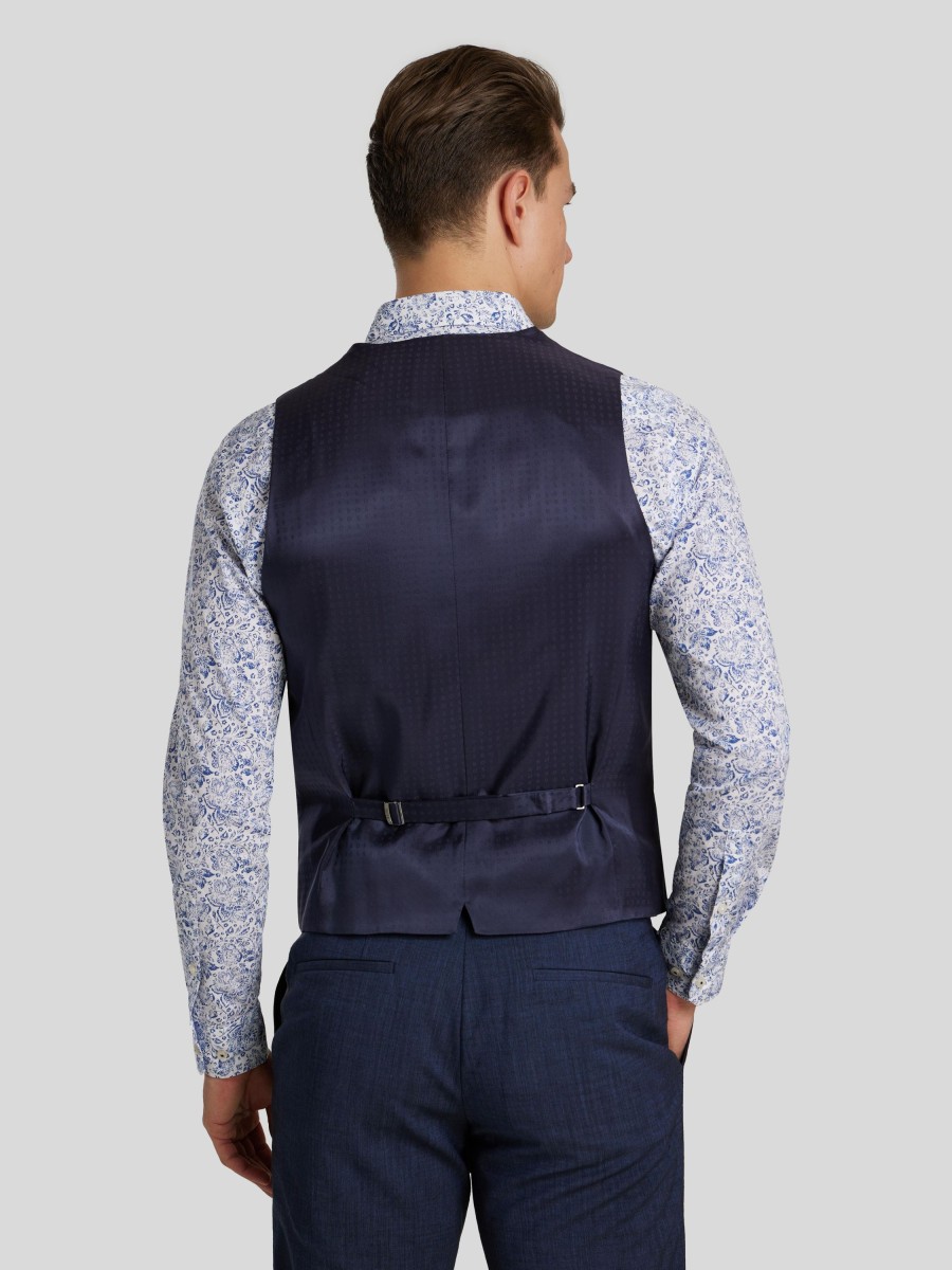 Manner BOSS Men Gilets & Westen | Gilet Im Slim Fit Marine