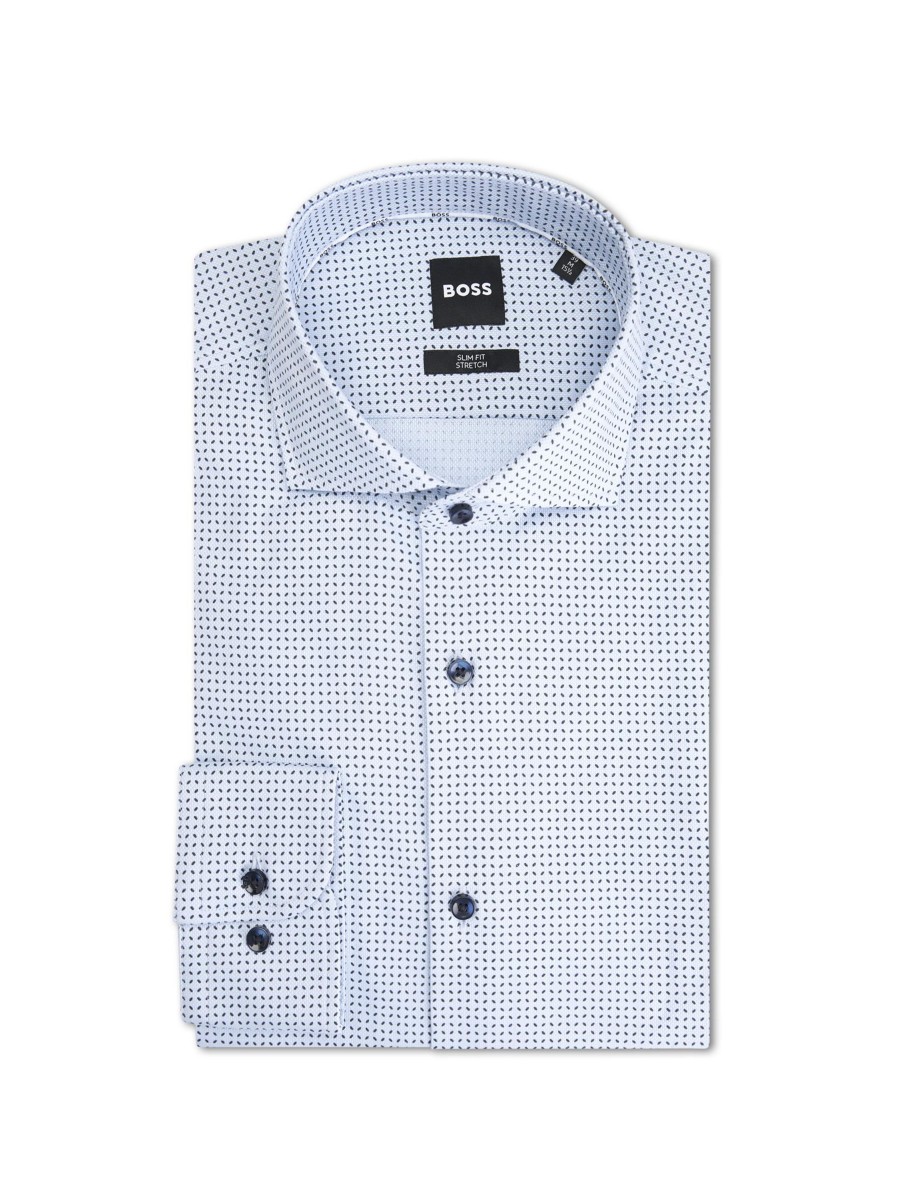 Manner BOSS Men Hemden | Hemd Im Slim Fit Hellblau