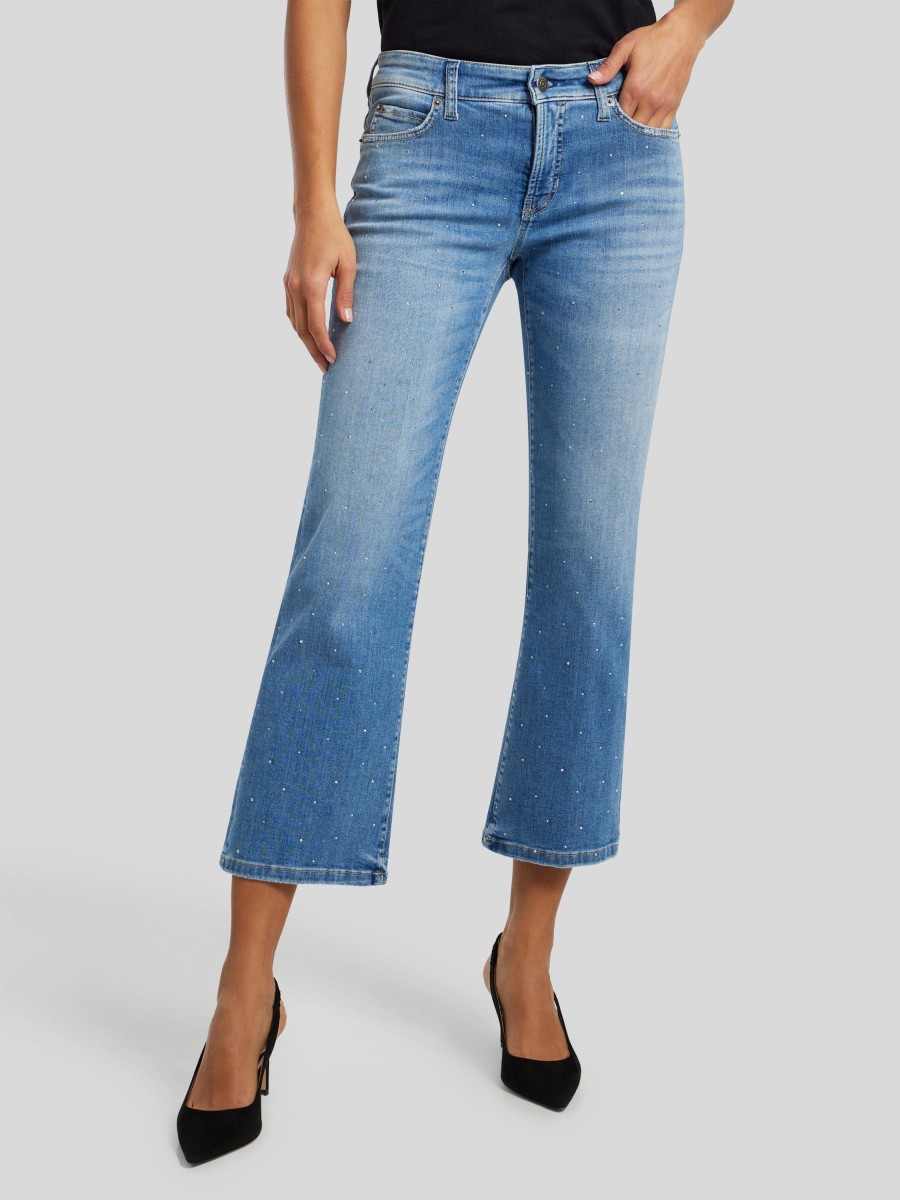 Frauen Cambio Jeans | Jeans Paris Easy Kick Mittelblau