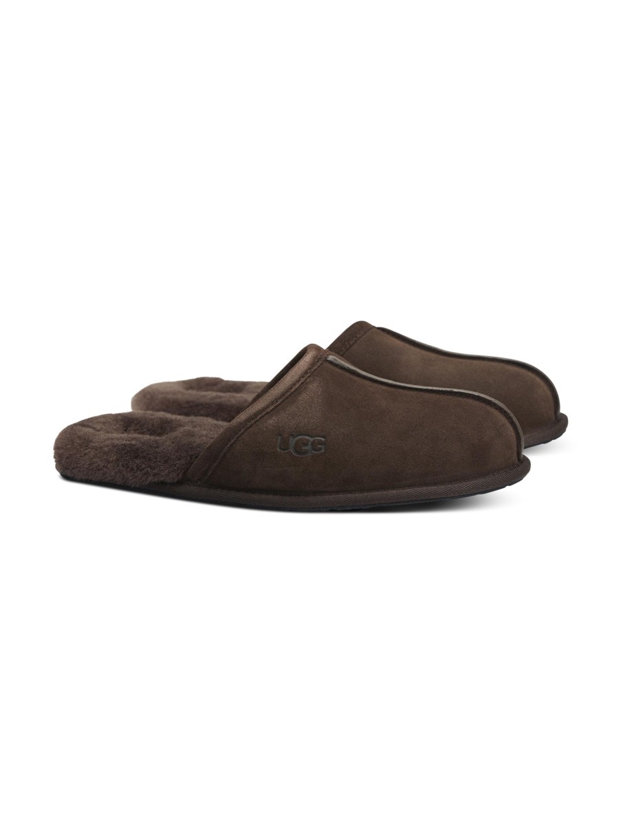 Manner Ugg Loafers & Slippers | Lederslipper Scuff Braun