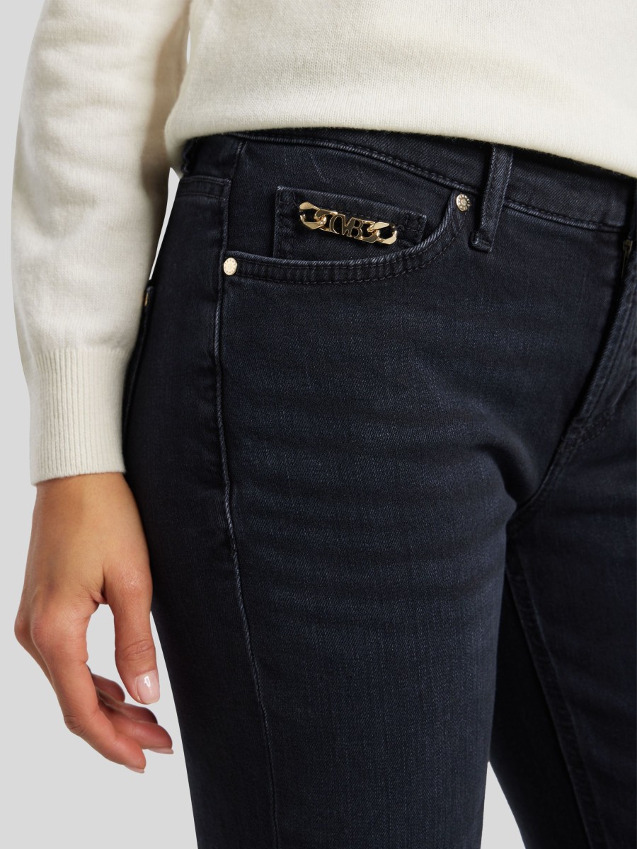 Frauen Cambio Jeans | Jeans Cropped Piper Schwarz