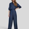 Frauen Samsoe & Samsoe Overalls & Jumpsuits | Overall Im Denim-Look Liz Dark Denim