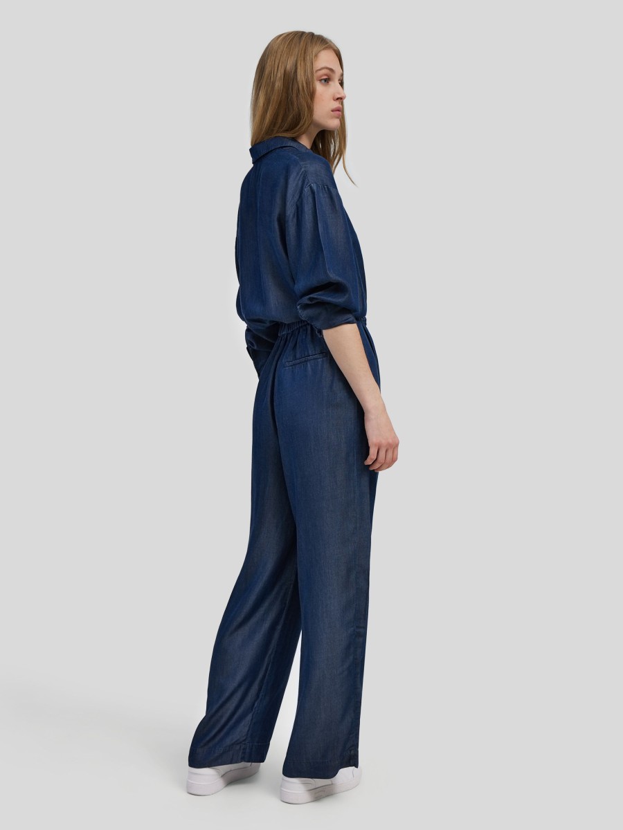 Frauen Samsoe & Samsoe Overalls & Jumpsuits | Overall Im Denim-Look Liz Dark Denim