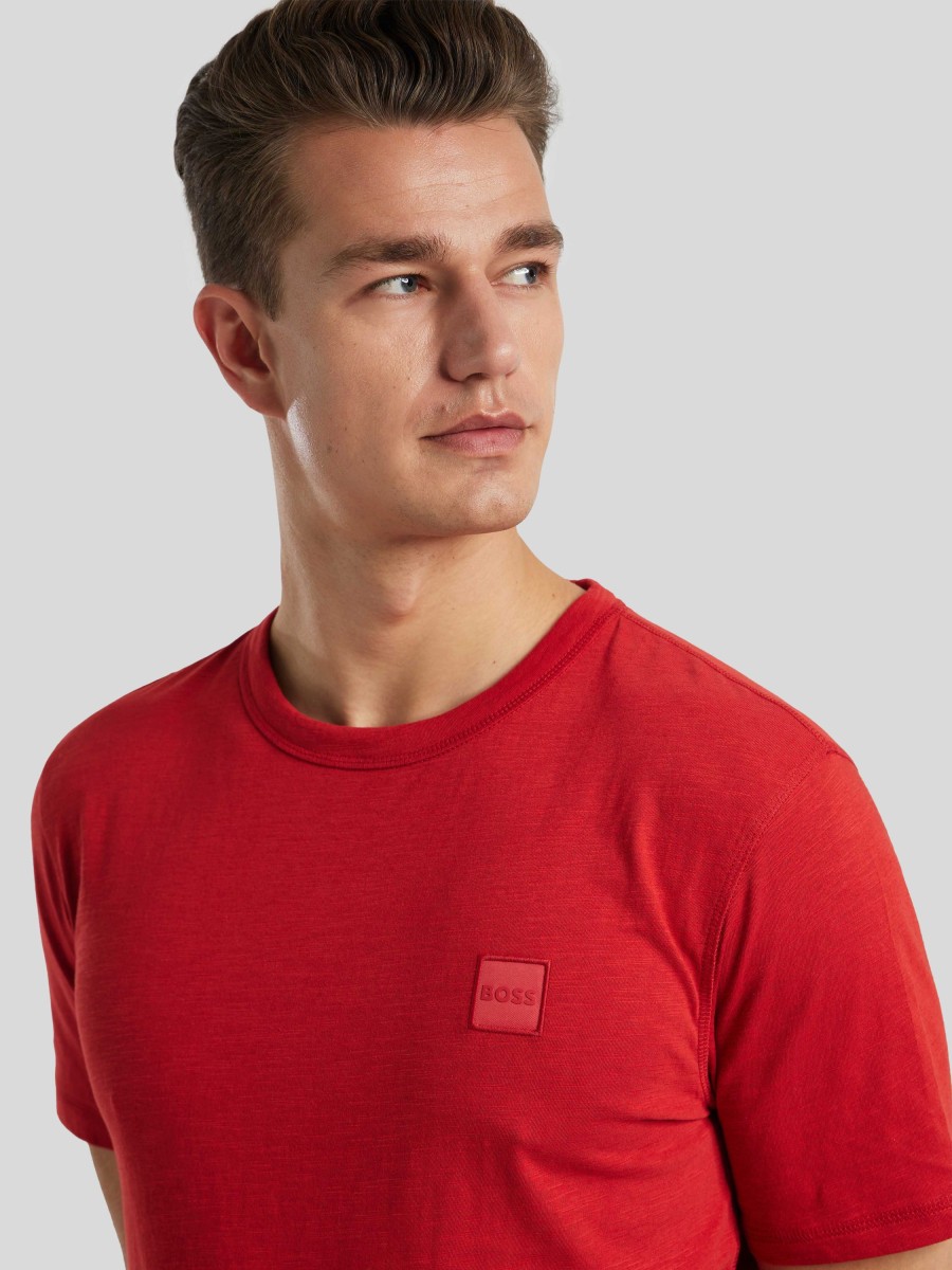 Manner BOSS Casual T-Shirts & Shirts | T-Shirt Mit Logo Rot