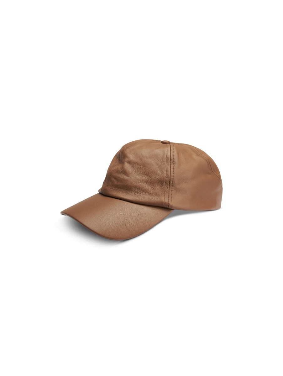 Frauen Seeberger Hute & Mutzen | Cap Aus Leder Camel